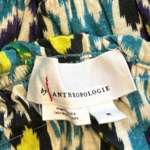 Anthropologie Green Ikat Print Smocked Tube Top - Picture 5 of 6
